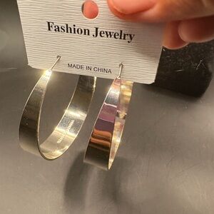 Oversized Silver Hoop Earrings